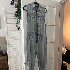 Free People Denim Jumpsuit